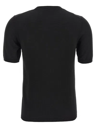 Max Mara Essential Slim Fit Wool Shirt With Puff Sleeves In Black