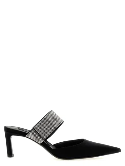 Sergio Rossi Paris Stiletto Heel Mules In Black