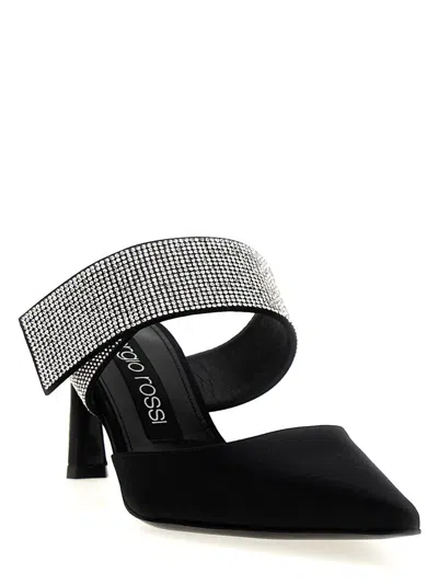 Sergio Rossi Paris Stiletto Heel Mules In Black