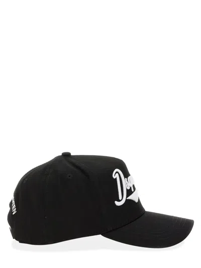 Dsquared2 Logo Embroidered Baseball Cap In Black