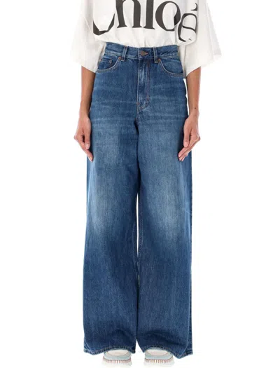 Chloé High Waist Denim In Blue