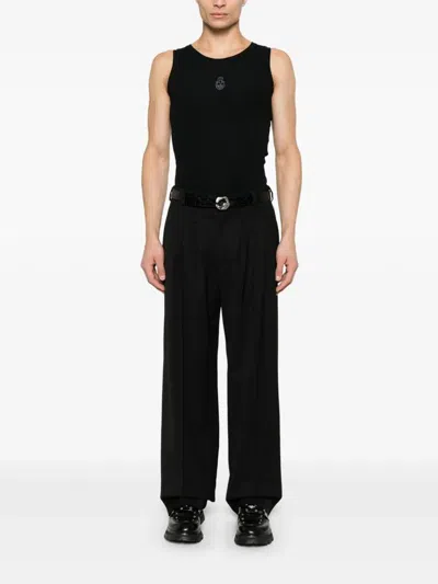 Alexander Mcqueen Alexander Mc Queen Skull Cotton Top In Black