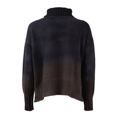 Base Airbrushed Shaded Turtleneck Sweater In Multi