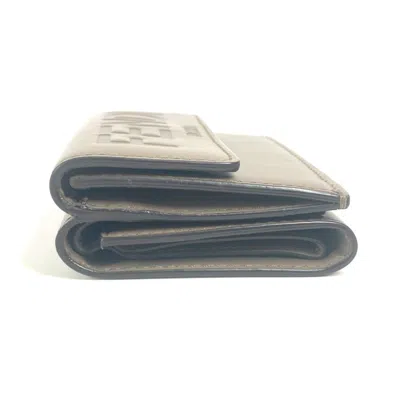 Pre-owned Fendi Brown Leather Wallet (tri-fold) ()