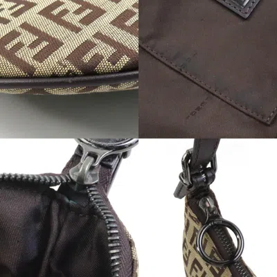 Pre-owned Fendi Brown Canvas Leather Shoulder Bag ()