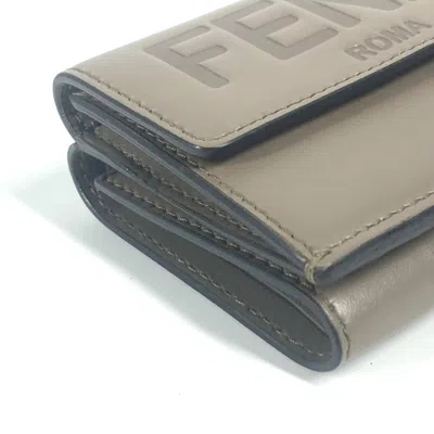 Pre-owned Fendi Brown Leather Wallet (tri-fold) ()