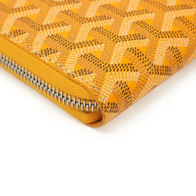 Pre-owned Goyard Yellow Pvc Leather Long Wallet (bi-fold) ()