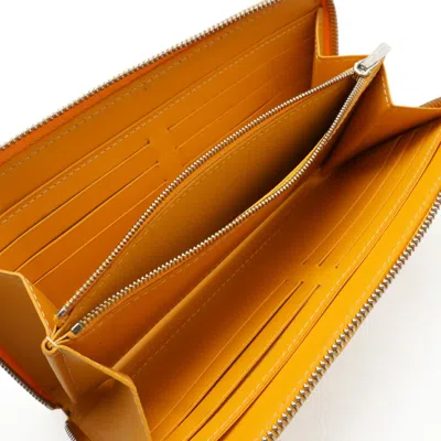 Pre-owned Goyard Yellow Pvc Leather Long Wallet (bi-fold) ()