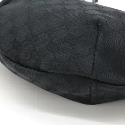 Pre-owned Gucci Black Canvas Leather Shoulder Bag ()