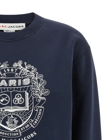 Apc Graphic-print Sweater In Blue
