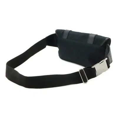 Pre-owned Gucci Black Gg Canvas Leather Pouch Sling Bag ()