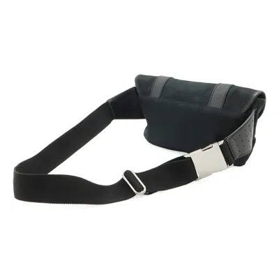 Pre-owned Gucci Black Gg Canvas Leather Pouch Sling Bag ()