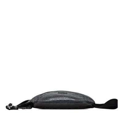 Pre-owned Gucci Black Pvc Leather Fanny Pack Sling Bag ()