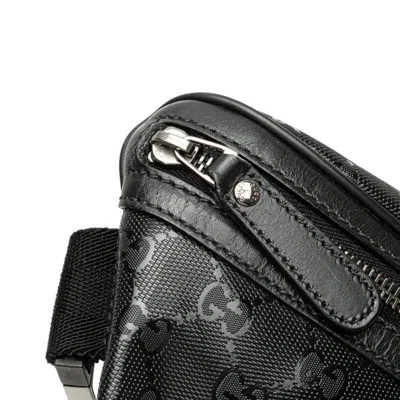 Pre-owned Gucci Black Pvc Leather Fanny Pack Sling Bag ()