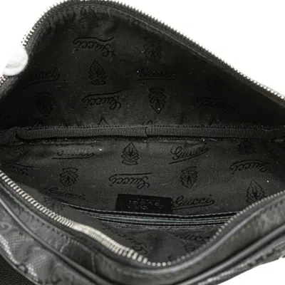 Pre-owned Gucci Black Pvc Leather Fanny Pack Sling Bag ()