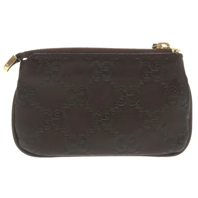 Pre-owned Gucci Brown Leather Coin Purse/coin Case ()