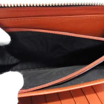 Pre-owned Gucci Brown Leather Long Wallet (bi-fold) ()