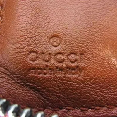 Pre-owned Gucci Brown Leather Long Wallet (bi-fold) ()