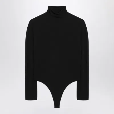 Alaïa Alaia Black Jersey Heart-cut Bodysuit Women In Black