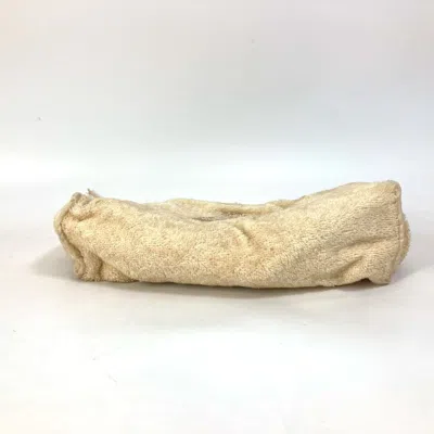 Pre-owned Hermes Beige Pile Fabric Clutch Bag Pouch ()