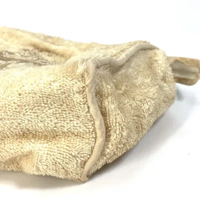 Pre-owned Hermes Beige Pile Fabric Clutch Bag Pouch ()