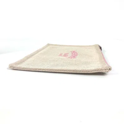Pre-owned Hermes Beige Pink Canvas Clutch Bag ()