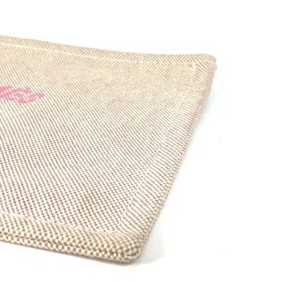 Pre-owned Hermes Beige Pink Canvas Clutch Bag ()