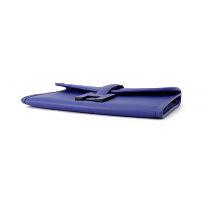 Pre-owned Hermes Blue Electric Swift Leather Coin Purse/coin Case ()
