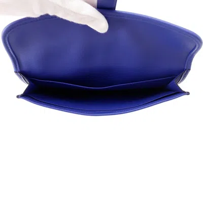 Pre-owned Hermes Blue Electric Swift Leather Coin Purse/coin Case ()