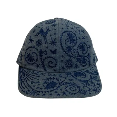 Pre-owned Hermes Blue Hemp Baseball Cap ()