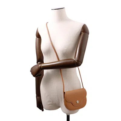 Pre-owned Hermes Brown Box Calf Leather Pochette Shoulder Bag ()