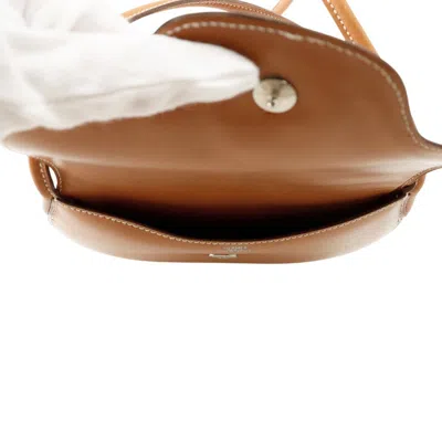 Pre-owned Hermes Brown Box Calf Leather Pochette Shoulder Bag ()