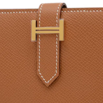 Pre-owned Hermes Brown Epsom Leather Wallet (bi-fold) ()