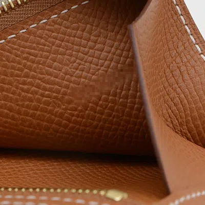 Pre-owned Hermes Brown Epsom Leather Wallet (bi-fold) ()