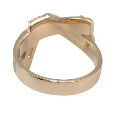 Pre-owned Hermes Clear Pink Gold (18k) Band Ring () In Transparent