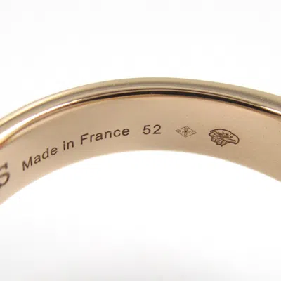 Pre-owned Hermes Clear Pink Gold (18k) Band Ring () In Transparent