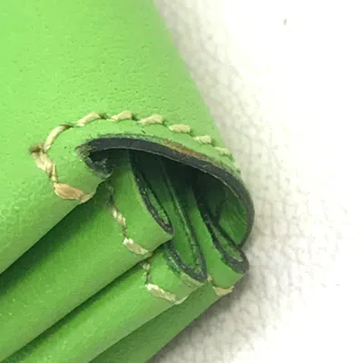 Pre-owned Hermes Le 24 Apple Green Light Green Swift Leather Coin Purse/coin Case ()