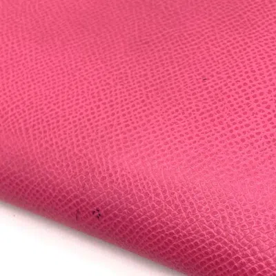 Pre-owned Hermes Silk'in Pink Epsom Leather Long Wallet (bi-fold) ()
