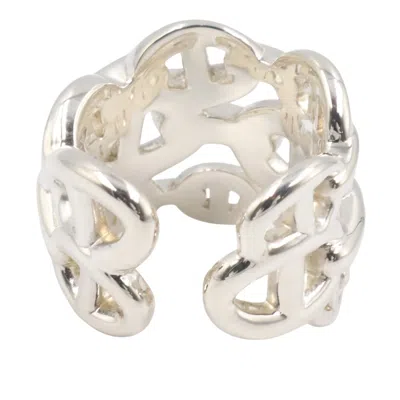 Pre-owned Hermes Silver Silver 925 Band Ring ()