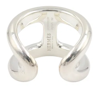 Pre-owned Hermes Silver Silver 925 Band Ring ()