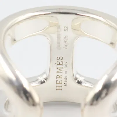 Pre-owned Hermes Silver Silver 925 Band Ring ()