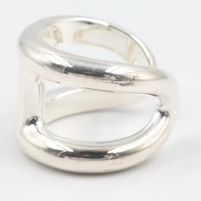 Pre-owned Hermes Silver Silver 925 Band Ring ()