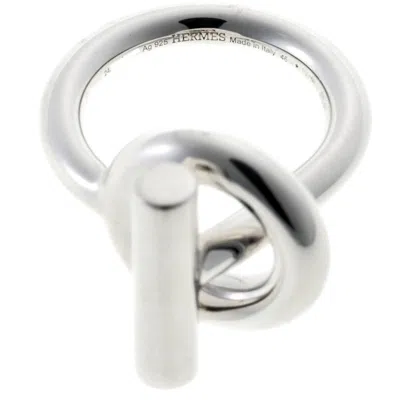 Pre-owned Hermes Silver Silver 925 Band Ring ()