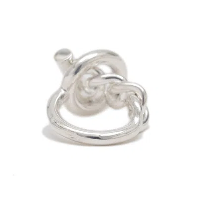 Pre-owned Hermes Silver Silver 925 Band Ring ()