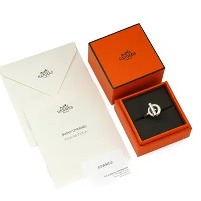 Pre-owned Hermes Silver Silver 925 Band Ring ()