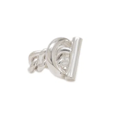 Pre-owned Hermes Silver Silver 925 Band Ring ()