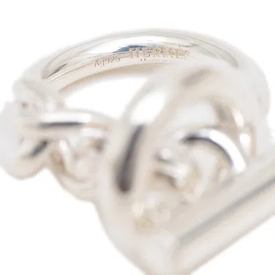 Pre-owned Hermes Silver Silver 925 Band Ring ()