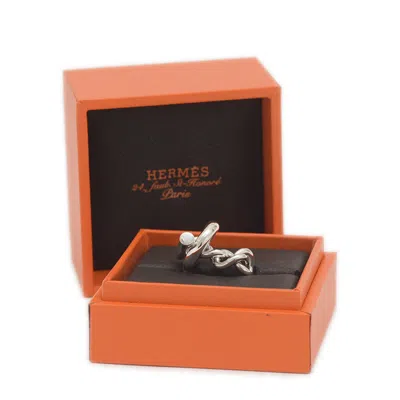 Pre-owned Hermes Silver Silver 925 Band Ring ()