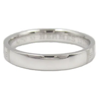 Pre-owned Hermes White Gold White Gold (18k) Band Ring ()