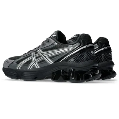 Asics Rounded Toe Sneakers With Grooved Sole And Sleek Finish In Black